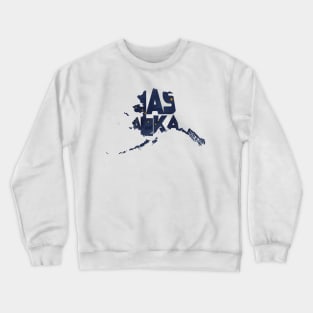 Alaska Typo Map Crewneck Sweatshirt